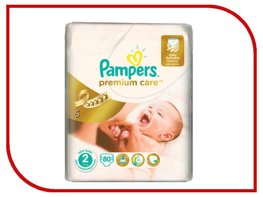 

Подгузники Pampers Premium Care Mini 3-6кг 80шт 4015400741633