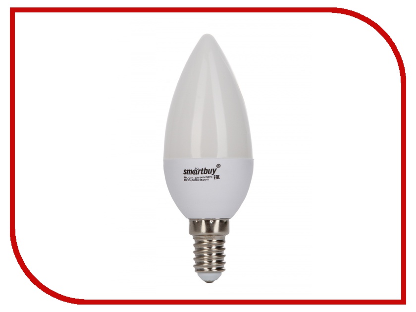 

Лампочка Smartbuy C37 5W 3000K 350Lm E14 SBL-C37-05-30K-E14