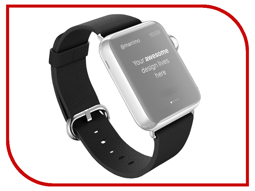 

Аксессуар Ремешок APPLE Watch 38mm Rock Genuine Leather Watchband Black