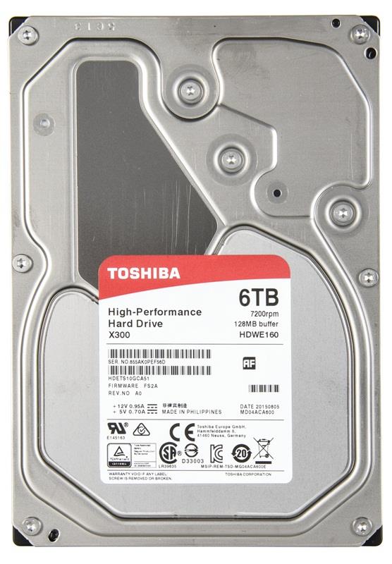 фото Жесткий диск Toshiba 6Tb HDWE160EZSTA / HDWE160UZSVA