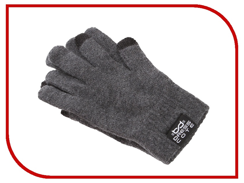 фото Теплые перчатки для сенсорных дисплеев DressCote Touchers Size M Grey