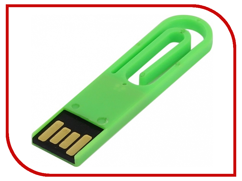 

USB Flash Drive 8Gb - Iconik Скрепка for Your Logo Green PL-CLIPG-8GB