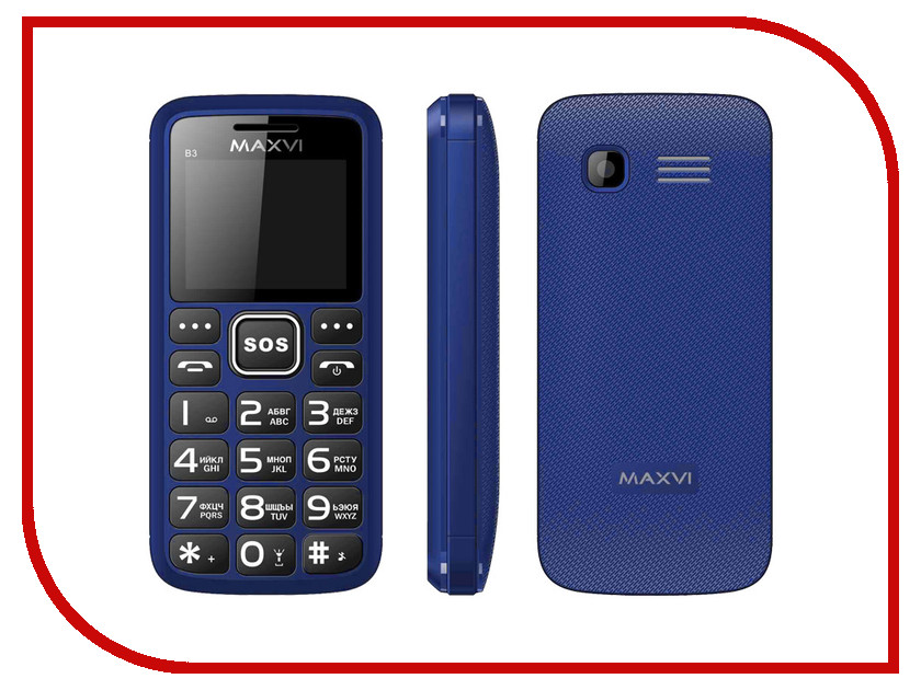 фото Сотовый телефон Maxvi B3 Blue