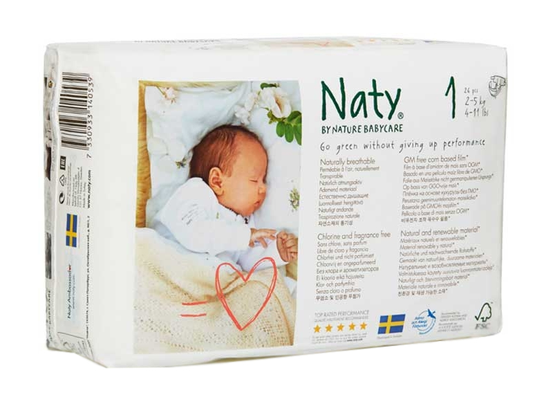 Подгузники Naty 1 2-5кг 26шт