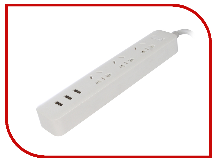 

Удлинитель Xiaomi Mi Power Strip Sockets 3 USB 3 White, Mi Power Strip