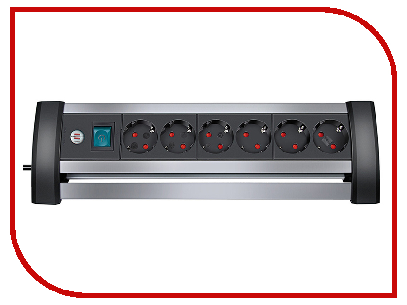 

Сетевой фильтр Brennenstuhl Alu-Office-Line 6 Sockets 3m 1394000416