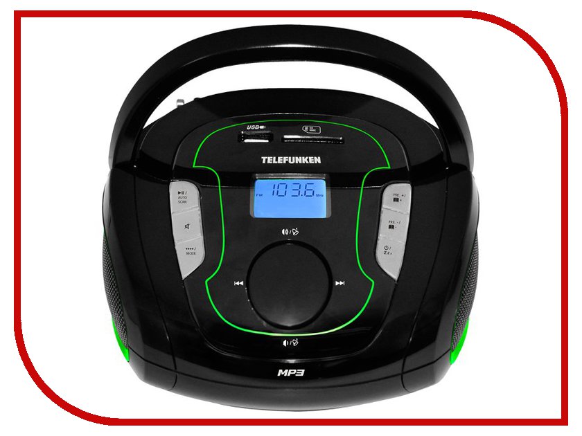 

Магнитола Telefunken TF-SRP3471B Black-Green