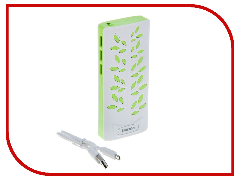 фото Аккумулятор Luazon 3 USB 1А 7200mAh White-Green 1219927