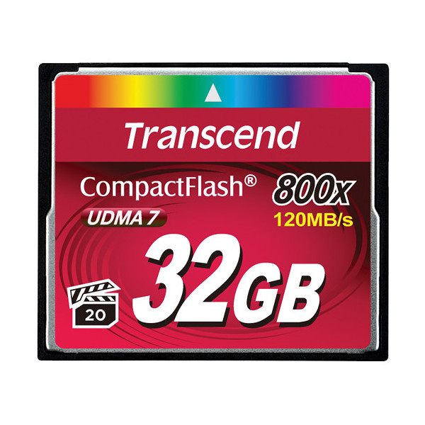 Карта памяти 32Gb - Transcend 800x Ultra Speed - Compact Flash TS32GCF800 карта памяти cf 32gb transcend 800x 120 40 mb s