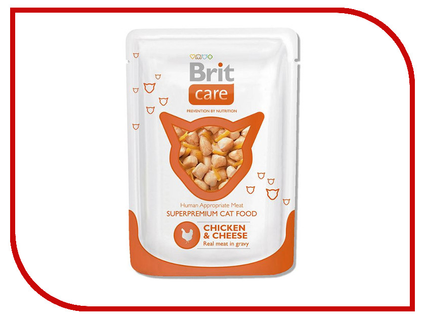 

Корм Brit Care Cat Пауч Курица и сыр 80g для кошек 100118