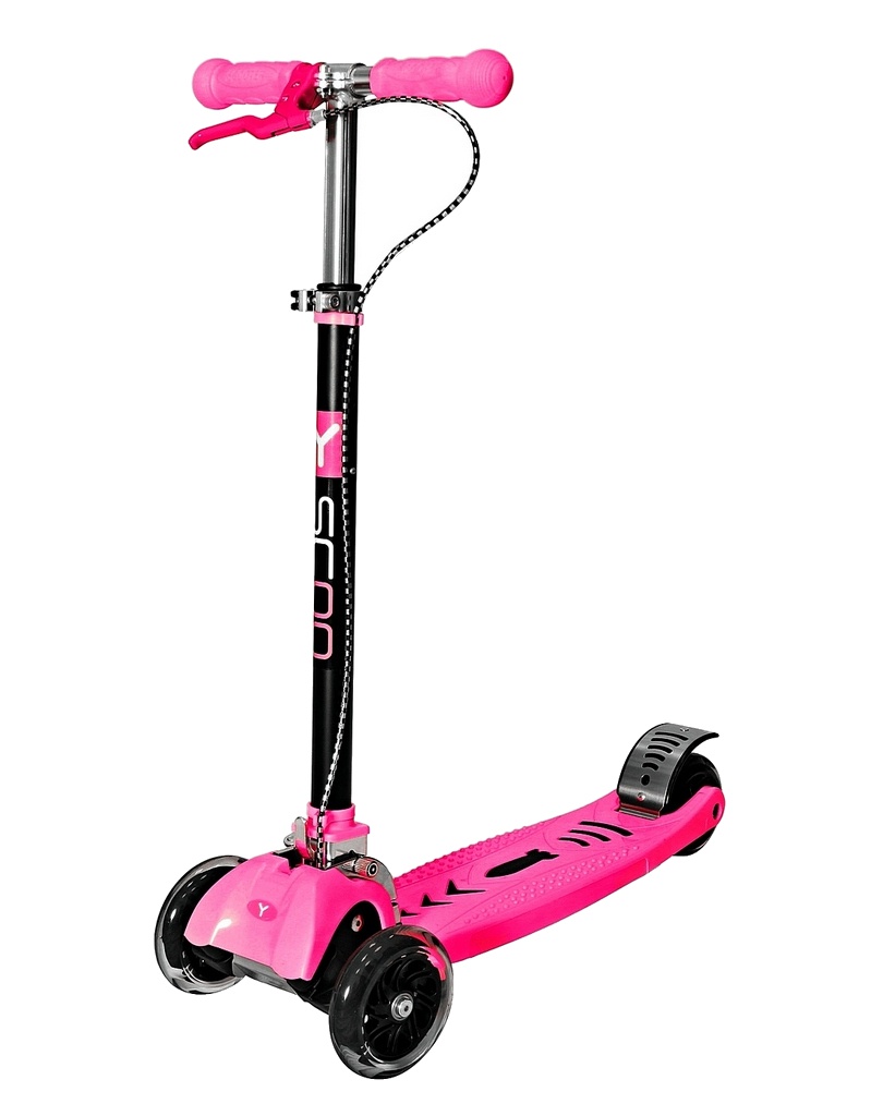 

Самокат Y-Scoo Maxi City RT Simple Gagarin Pink с ручным тормозом, Maxi City RT Simple Gagarin