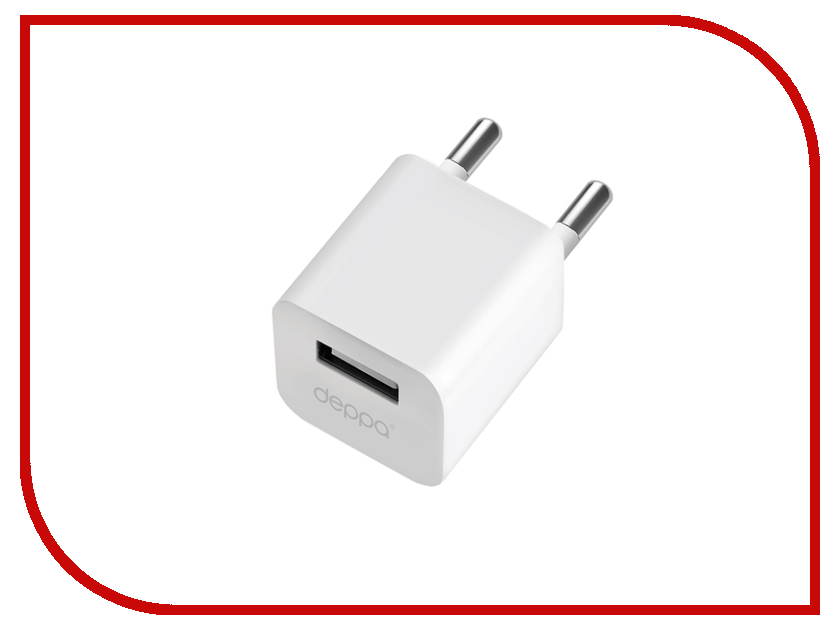 фото Зарядное устройство Deppa Ultra USB 1000mA White 11301