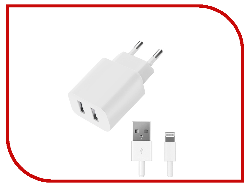 

Зарядное устройство Deppa Ultra 2xUSB 8-pin 2100mA White 11306