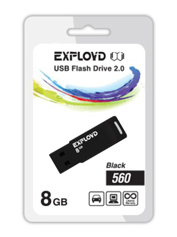 

USB Flash Drive 8Gb - Exployd 560 EX-8GB-560-Black, Exployd 560