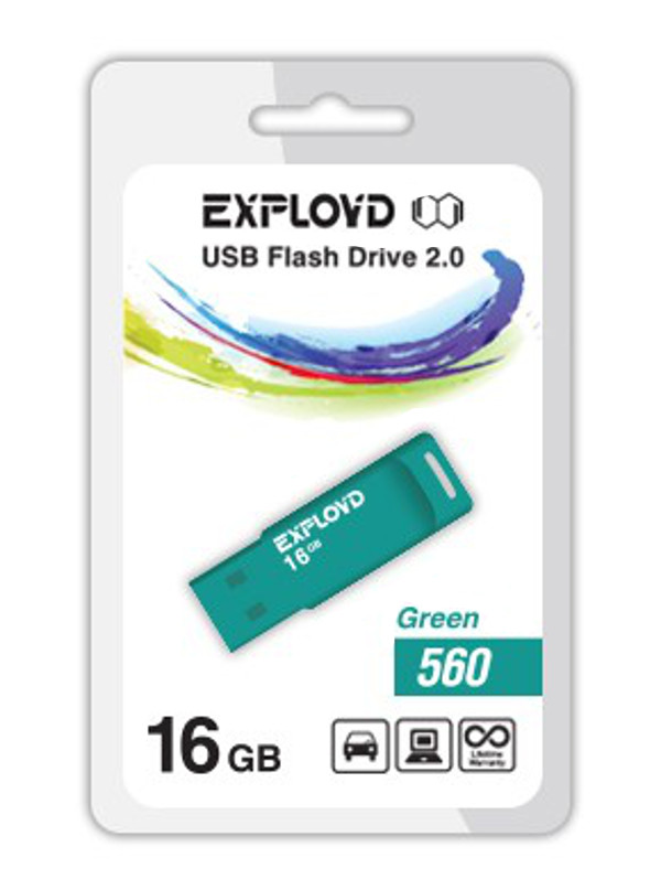 

USB Flash Drive 16Gb - Exployd 560 EX-16GB-560-Green, Exployd 560