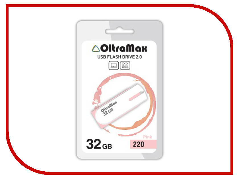 фото USB Flash Drive 32Gb - OltraMax 220 OM-32GB-220-Pink