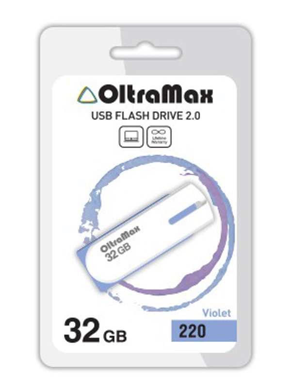Фото - USB Flash Drive 32Gb - OltraMax 220 OM-32GB-220-Violet usb flash drive 8gb oltramax 250 om 8gb 250 blue
