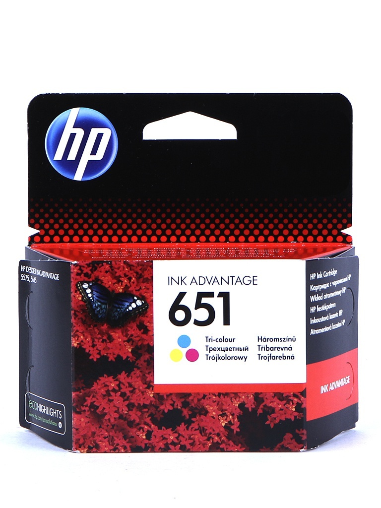 Картридж HP 651 C2P11AE Tri-colour для Deskjet Ink Advantage 5575/5645 картридж t2 ic hc2p11a 651 для hp deskjet ink advantage 5575 5645 officejet 202 202c mobileprinter цветной