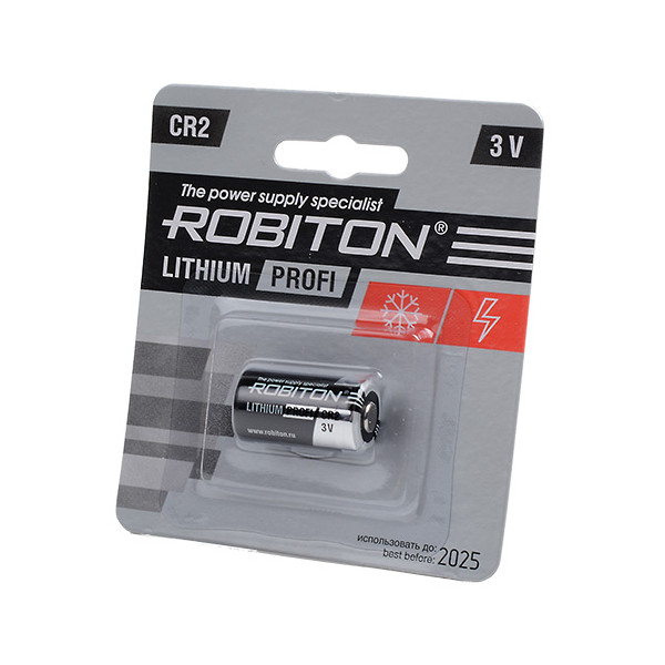 Батарейка CR2 - Robiton Profi R-CR2-BL1 13262 (1 штука) батарейка robiton r cr14505 3v li mno2 с аксиальными выводами