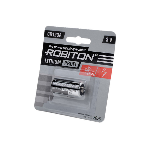Батарейка CR123A - Robiton Profi R-CR123A-BL1 13263 батарейка cr2354 robiton profi r cr2354 bl1 14631