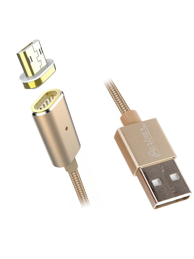 

Аксессуар Partner USB 2.0 / microUSB 1.2m - магнитный кабель ПР033506, ПР033506