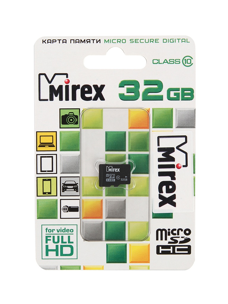 Zakazat.ru: Карта памяти 32Gb - Mirex - Micro Secure Digital HC Class 10 13612-MC10SD32