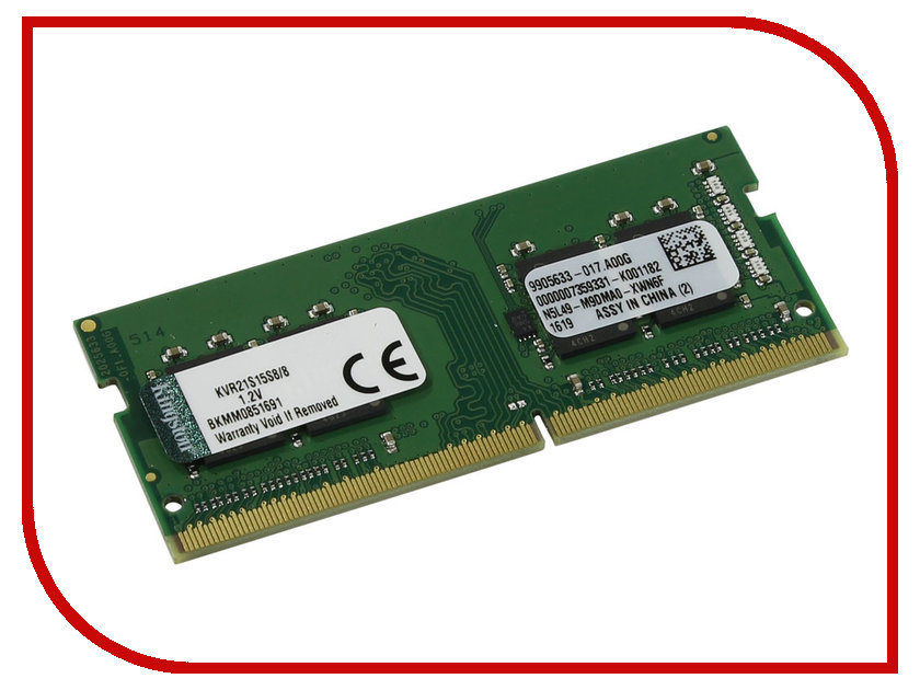 фото Модуль памяти Kingston DDR4 SO-DIMM 2133MHz PC4-17000 - 8Gb KVR21S15S8/8