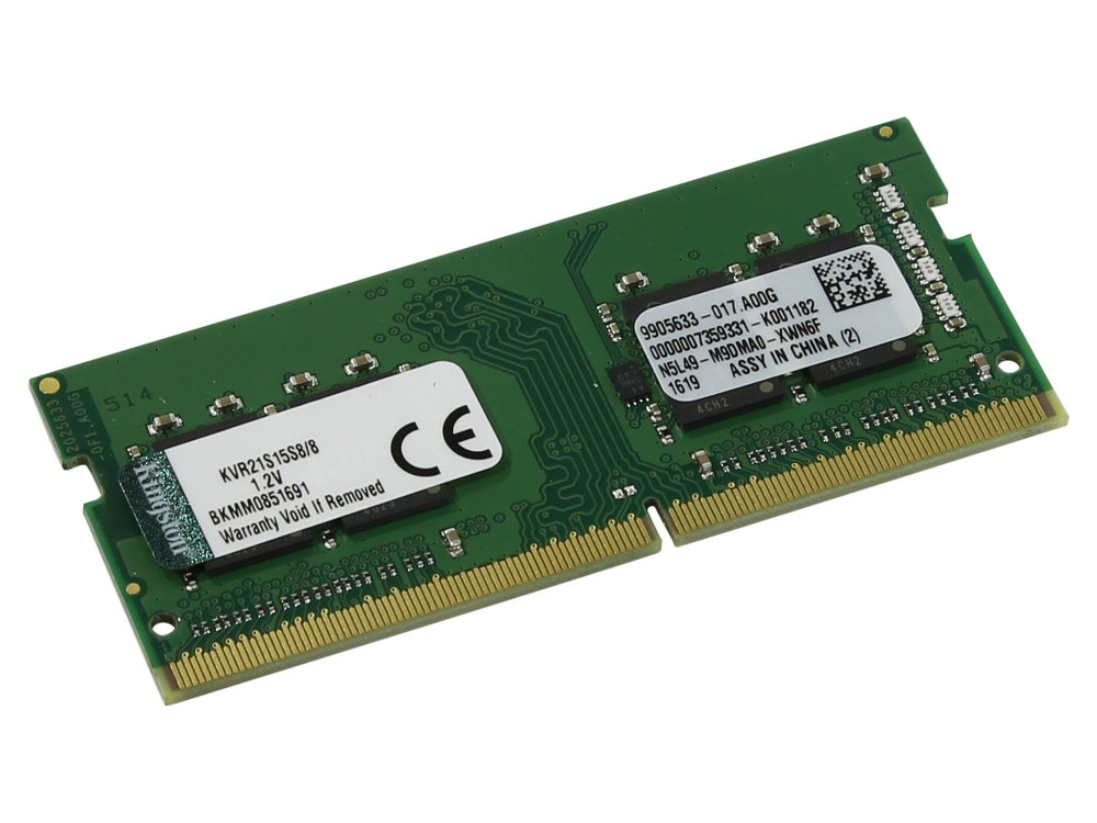 

Модуль памяти Kingston DDR4 SO-DIMM 2133MHz PC4-17000 - 8Gb KVR21S15S8/8, KVR21S15S8/8