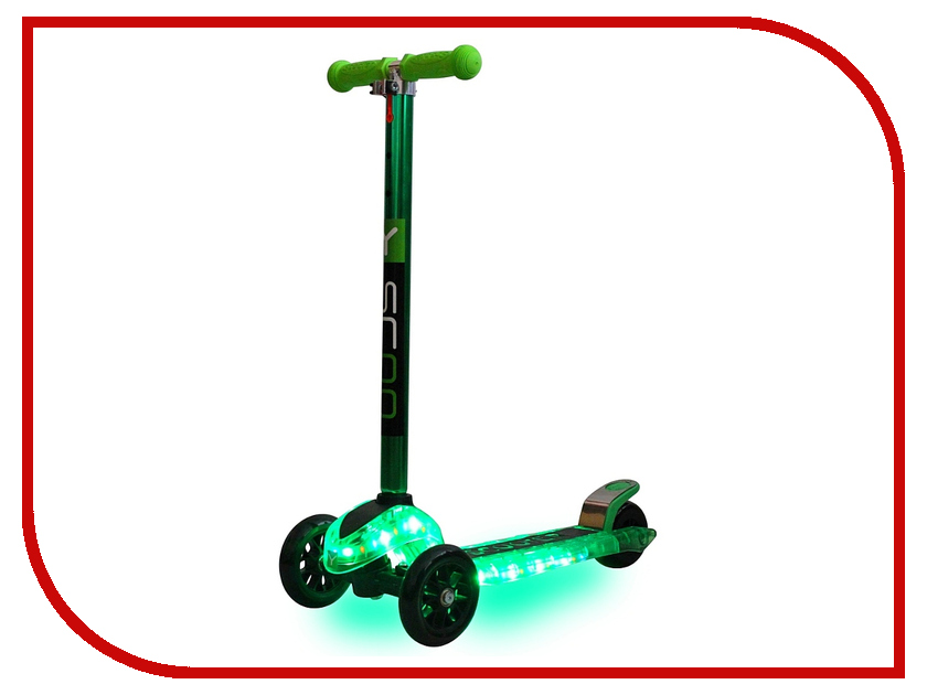 

Самокат Y-SCOO Maxi Laser Show Green Metallic