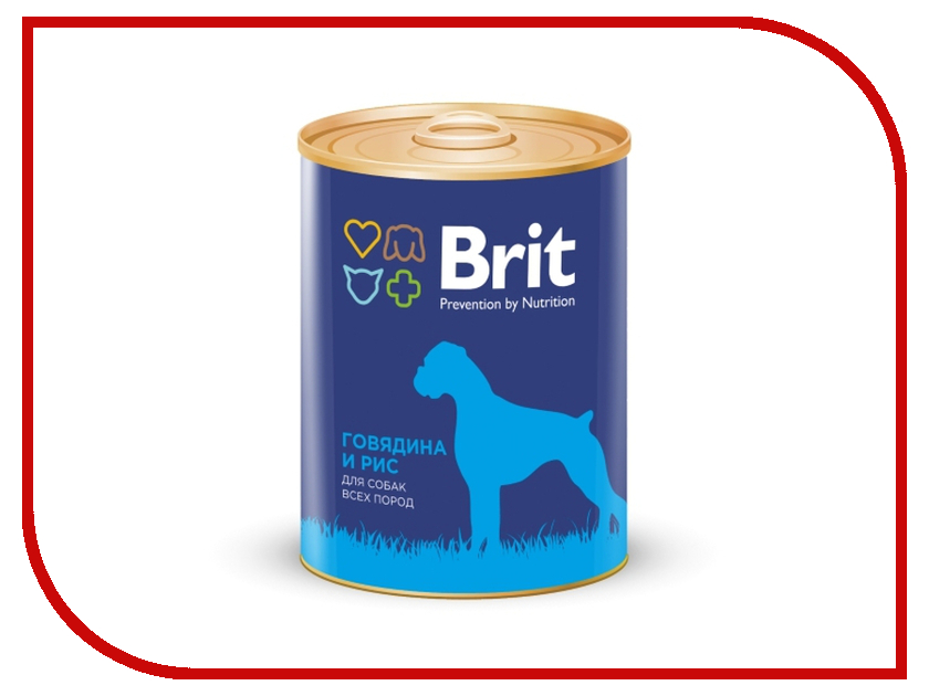 

Корм Brit говядина и рис 850g для собак 9280