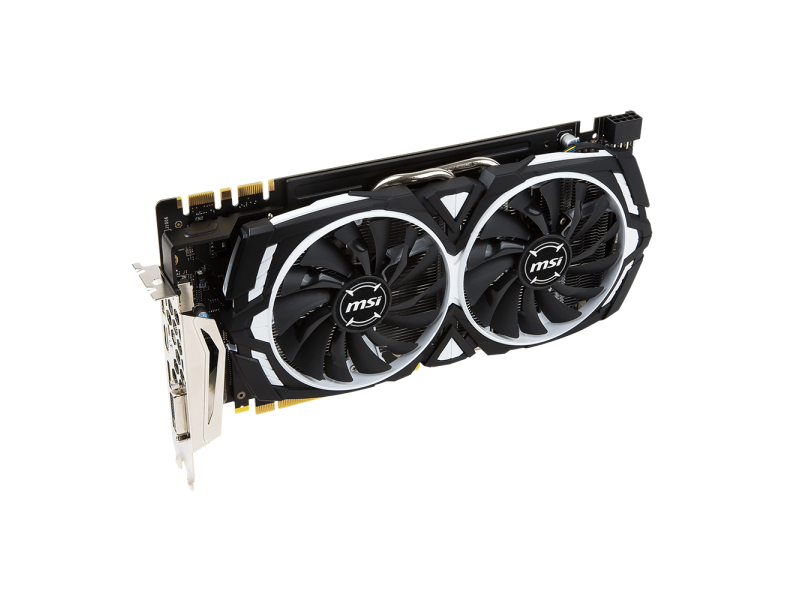 фото Видеокарта MSI GeForce GTX 1070 1556Mhz PCI-E 3.0 8192Mb 8008Mhz 256 bit DVI HDMI DP HDCP GTX 1070 ARMOR 8G OC