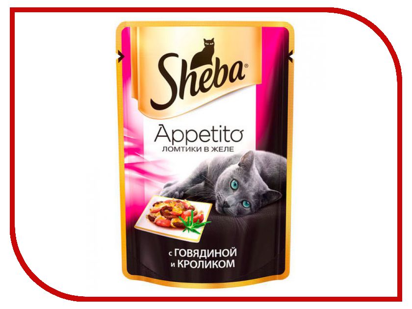 

Корм Sheba Appetito Говядина/Кролик 85g для кошек 10139812