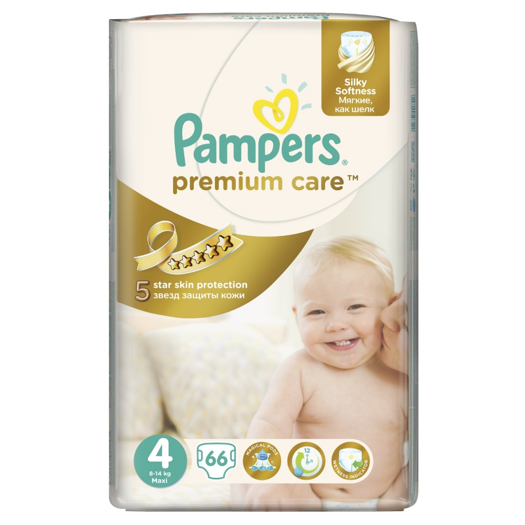 Подгузники Pampers Premium Care Maxi 8-14кг 66шт 4015400507529