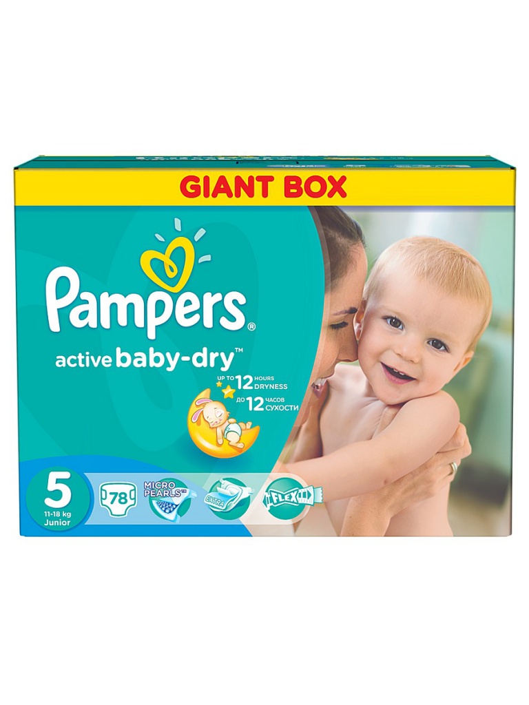 Подгузники Pampers Active Baby-Dry Junior 11-18кг 78шт 4015400737117