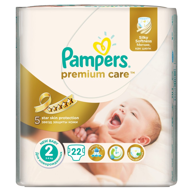 Подгузники Pampers Premium Care Mini 3-6кг 22шт 4015400687733