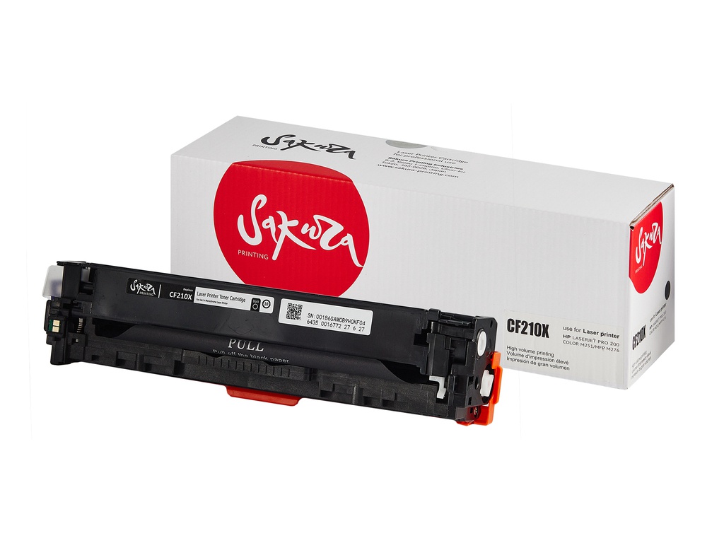 Картридж Sakura CF210X Black для HP LaserJet Pro 200 Color M251/275/27 картридж sakura cz133a 711 black для hp 73 мл