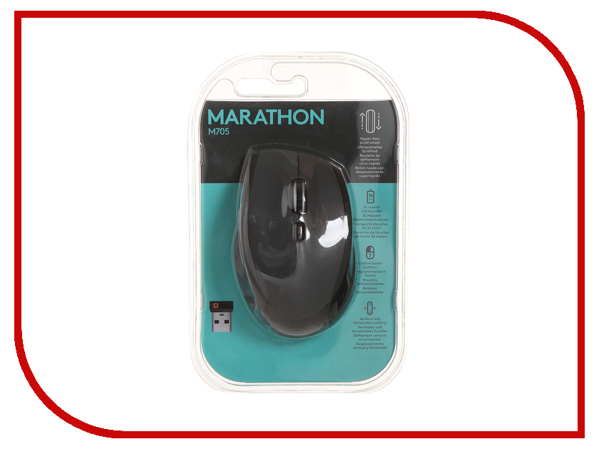 фото Мышь Logitech Marathon Mouse M705 Black USB