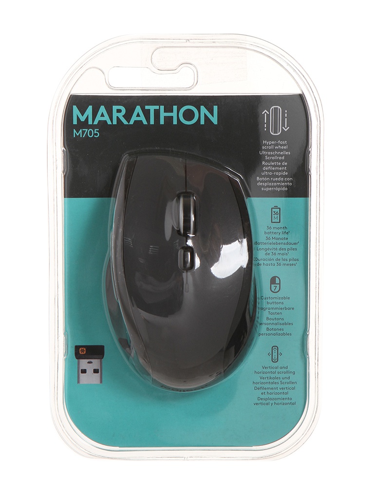 Zakazat.ru: Мышь Logitech Marathon Mouse M705 Black USB