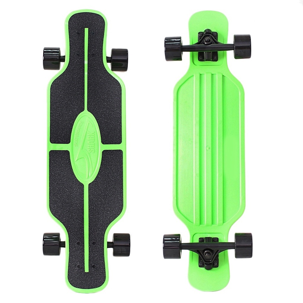 фото Скейт Y-Scoo Longboard Shark Tir Green-Black 408-G