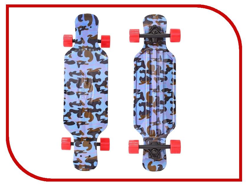 фото Скейт Y-SCOO Longboard Shark Tir 31 Blue Army Blue-Red 408-Ba