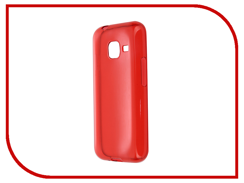 фото Аксессуар Чехол-накладка Gecko for Samsung Galaxy J1 mini J105H 2016 силиконовый Transparent Red S-G-SGJ1mini-2016-RED