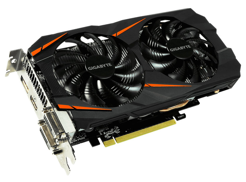 

Видеокарта GigaByte GeForce GTX 1060 1556Mhz PCI-E 3.0 6144Mb 8008Mhz 192 bit DVI HDMI GV-N1060WF2OC-6GD, GV-N1060WF2OC-6GD