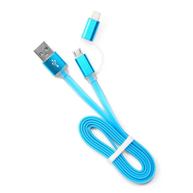 цена Аксессуар Gembird Cablexpert USB AM/microBM 5P to iPhone Lightning 1m Blue CC-mAPUSB2bl1m