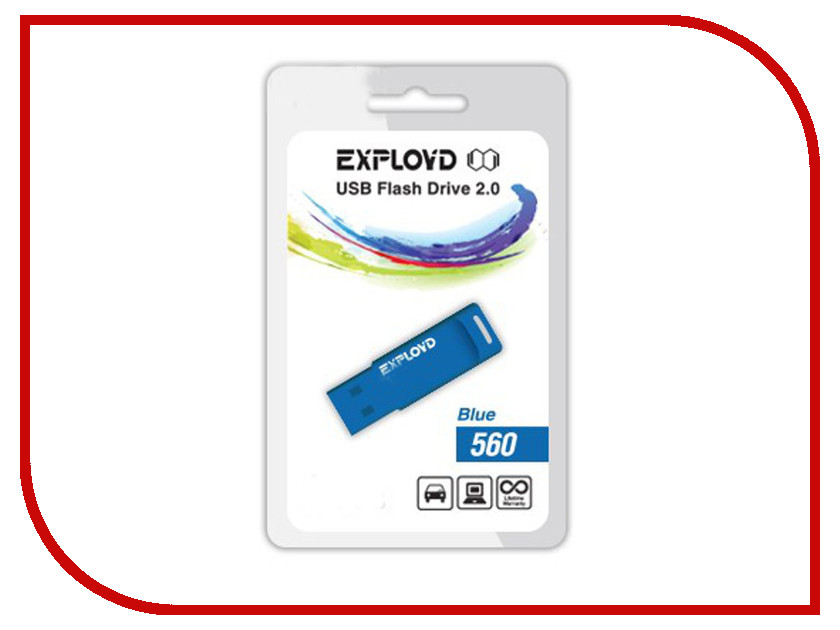 фото USB Flash Drive 4Gb - Exployd 560 Blue EX-4GB-560-Blue