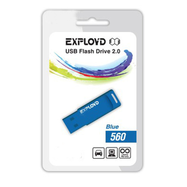 фото Usb flash drive 4gb - exployd 560 blue ex-4gb-560-blue