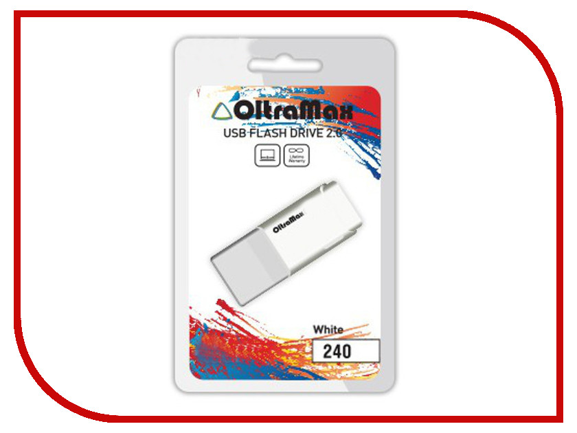 

USB Flash Drive 64Gb - OltraMax 240 White OM-64GB-240-White, 240 OM-64GB-240-White