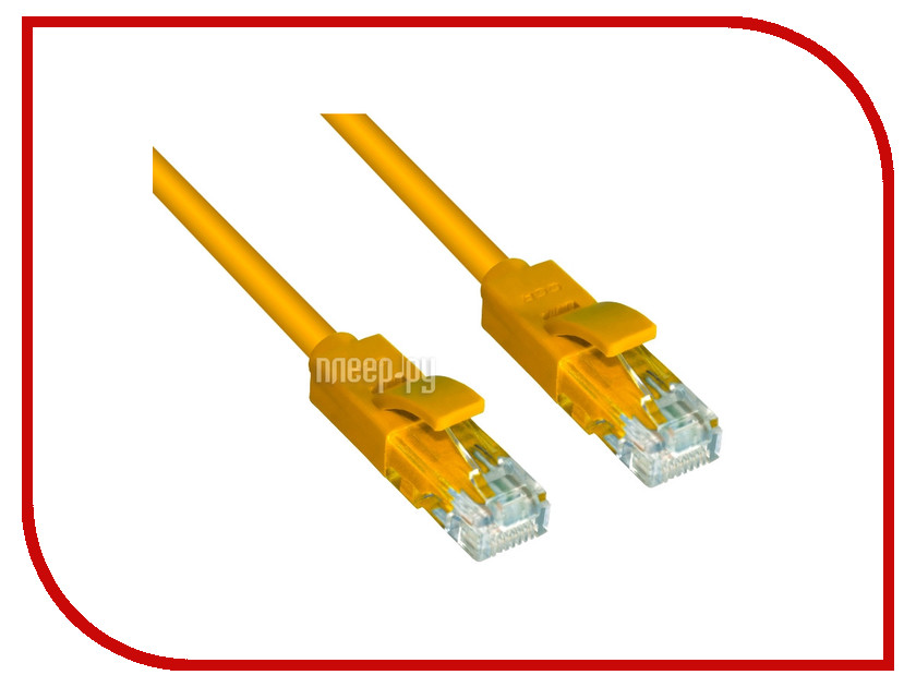 фото Сетевой кабель Greenconnect UTP 24AWG cat.5e RJ45 T568B 0.4m Yellow GCR-LNC02-0.4m