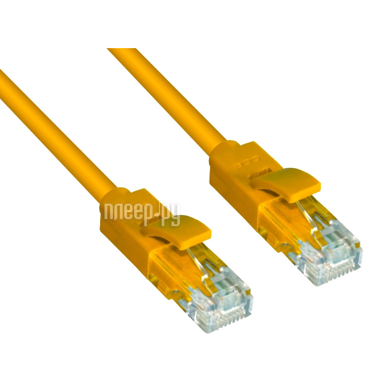 фото Сетевой кабель Greenconnect UTP 24AWG cat.5e RJ45 T568B 0.4m Yellow GCR-LNC02-0.4m