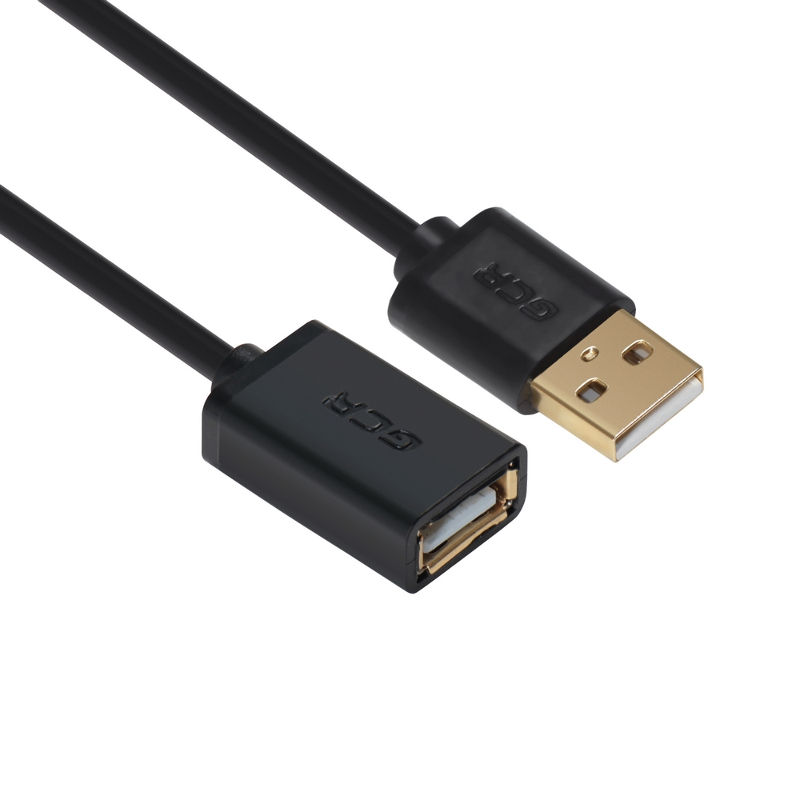 фото Аксессуар Greenconnect USB 2.0 AM-AF Black GCR-UEC3M-BB2SG-0.15m