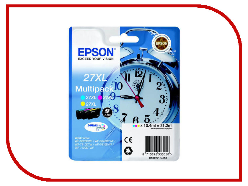 

Картридж Epson T2715 C13T27154020 / C13T27154022 CMY для WF-7110/7610/7620, T2715